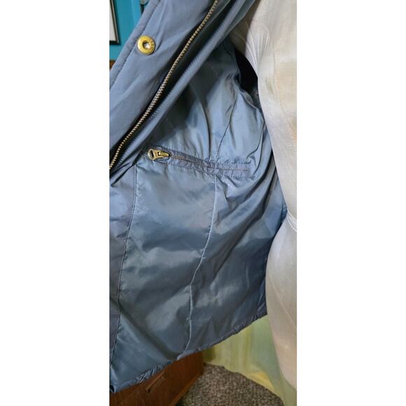 Land’s End  Goose Down Puffer Jacket Large 14-16 Gray‎ Quilted Full Zip - Picture 3 of 10